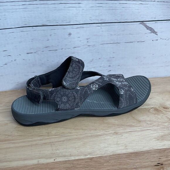 Easy Spirit Yogala Womans Floral Gray Slip on Sandals Size 11 - Picture 11 of 11